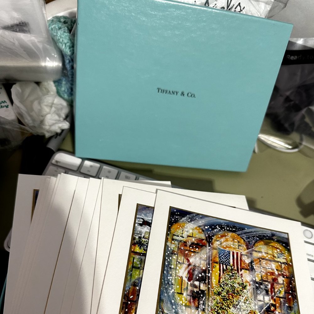 NEW TIFFANY & CO. 2002 LINCOLN CENTER HOLIDAY CARDS 12 PIECES IN ONE BOX